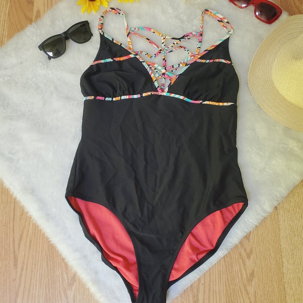 JESSICA SIMPSON STRAPPY BACK SWIMSUIT